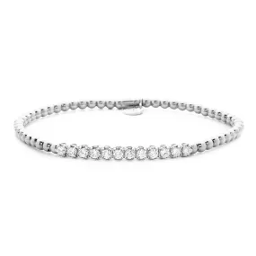 0.59ctw, 18K White Gold Tresore Stretch Bracelet