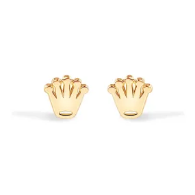 14E00439. - 14 Karat Crown Screw Back Earrings