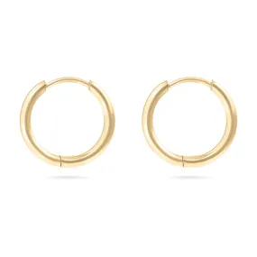 18K Gold PVD Stainless Steel Classic Hoop Huggie Earrings / ERJ0021