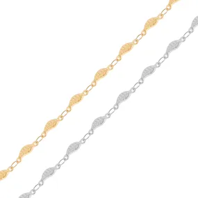 18K Gold PVD Stainless Steel Leaf Chain - By The Foot / SPL1020