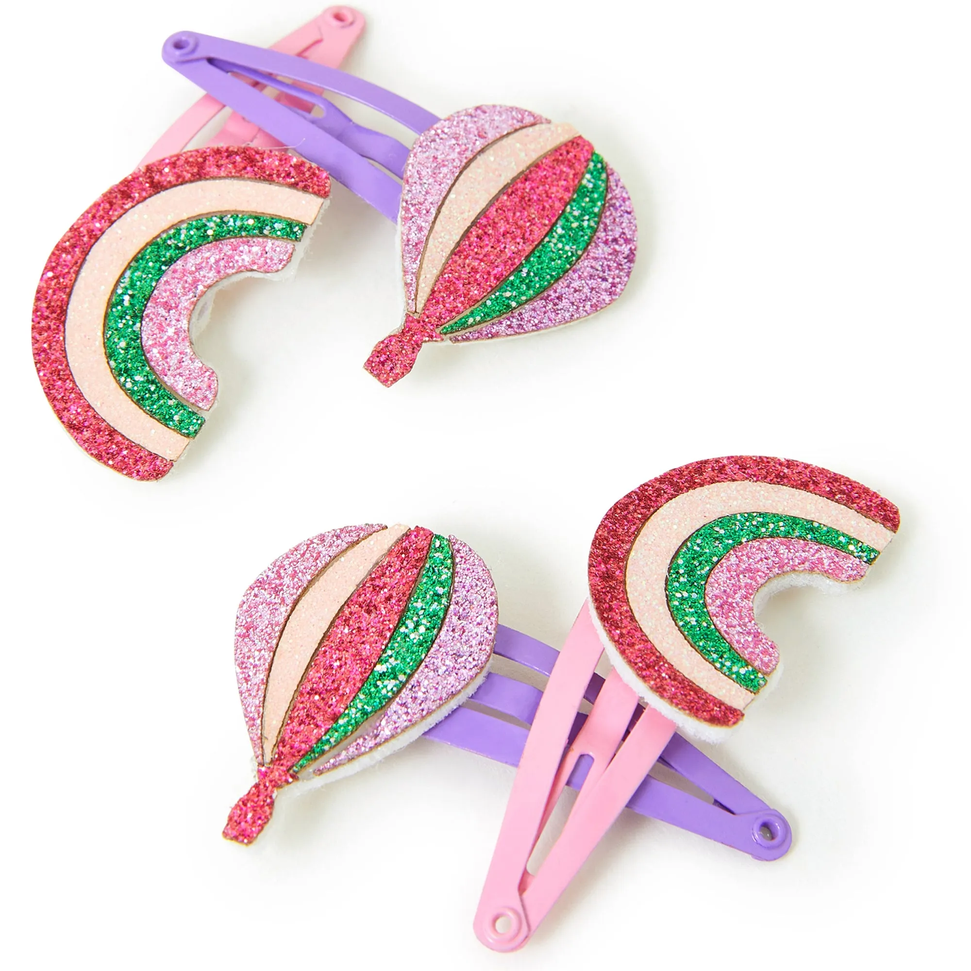 Accessorize London Girl's Hot Air Balloon Hair Clips 4 Pack