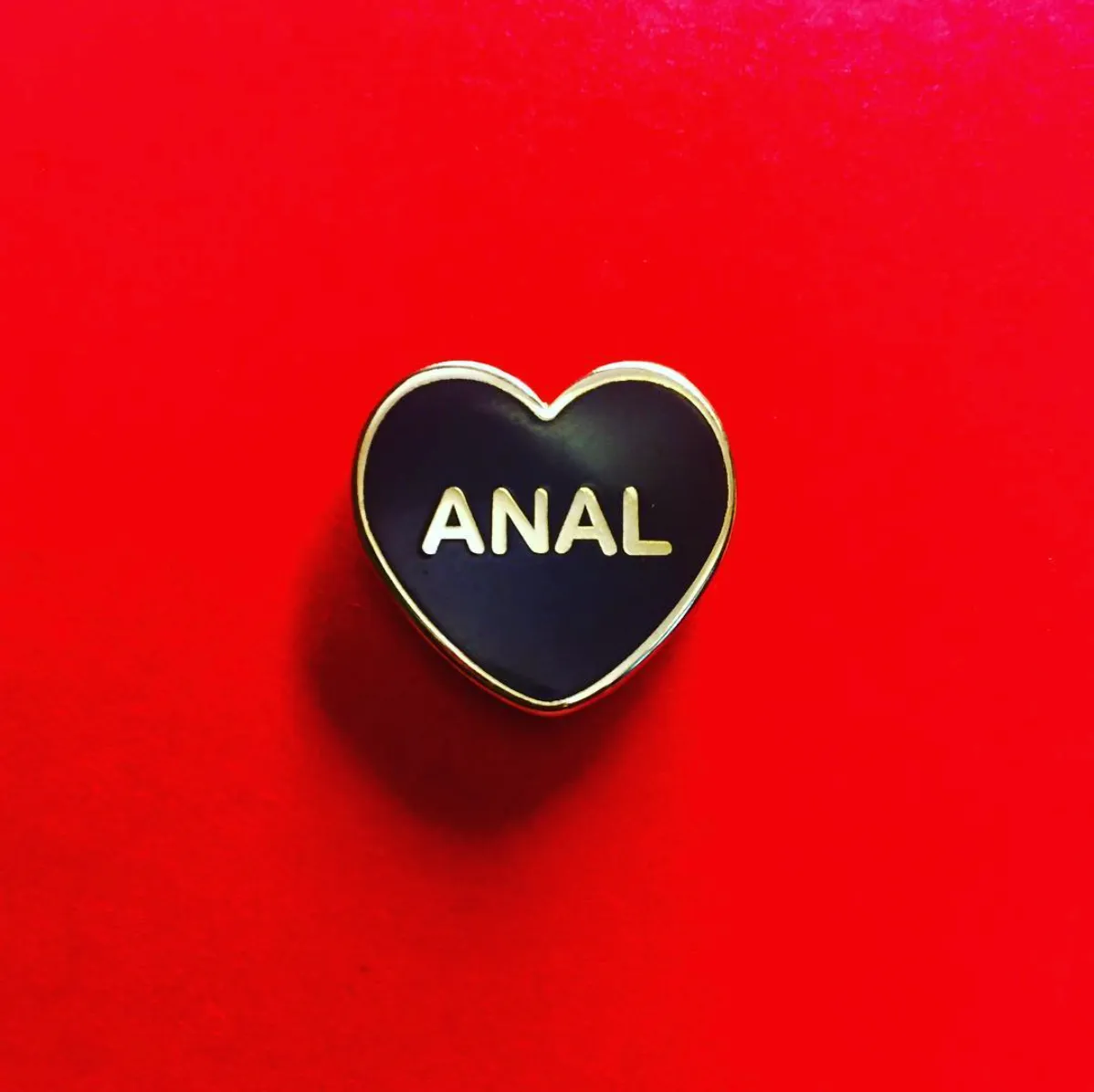 Anal Candy Heart Enamel Pin