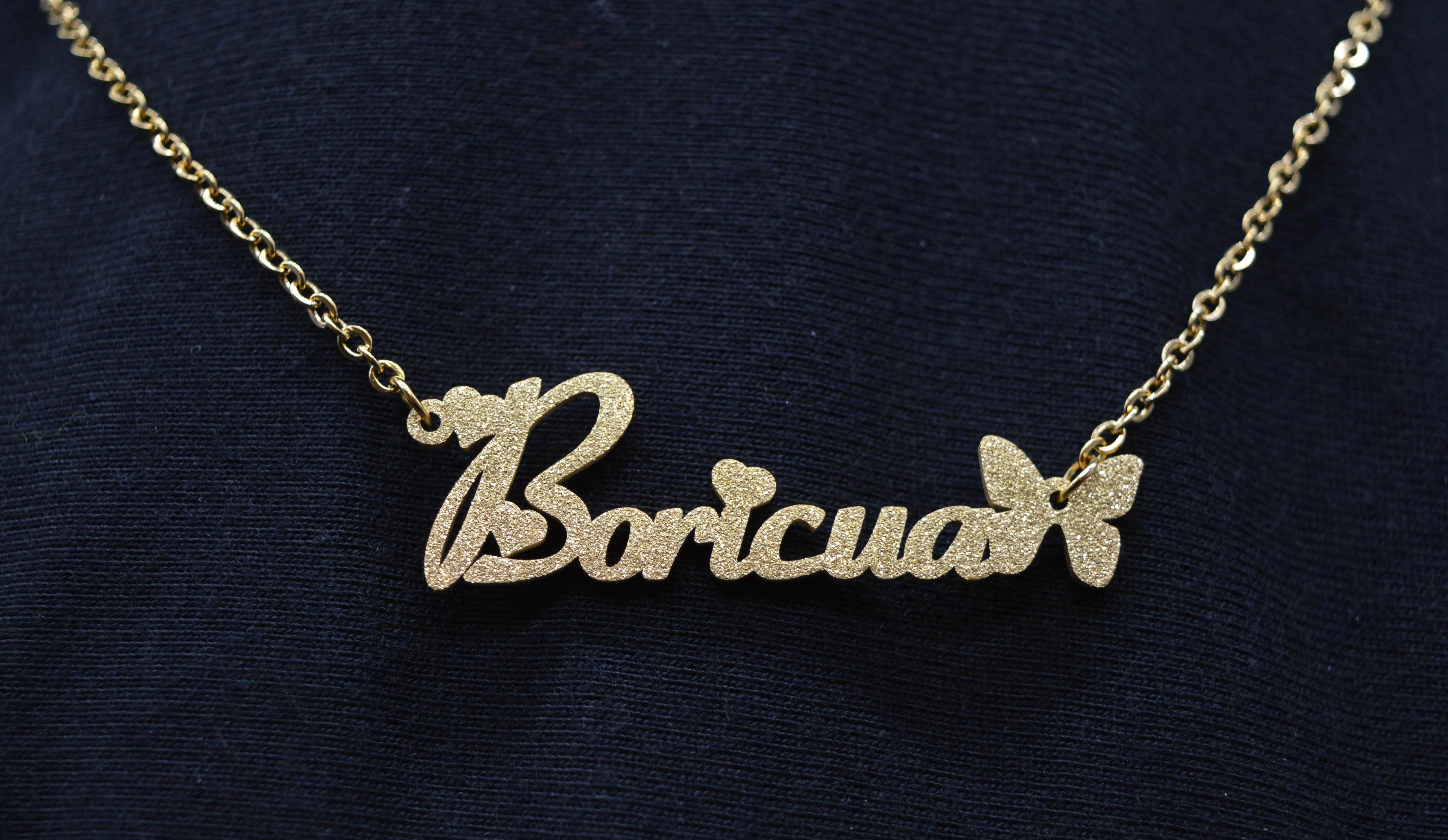 Angel Dust Boricua Heart Necklace (Gold or Silver)