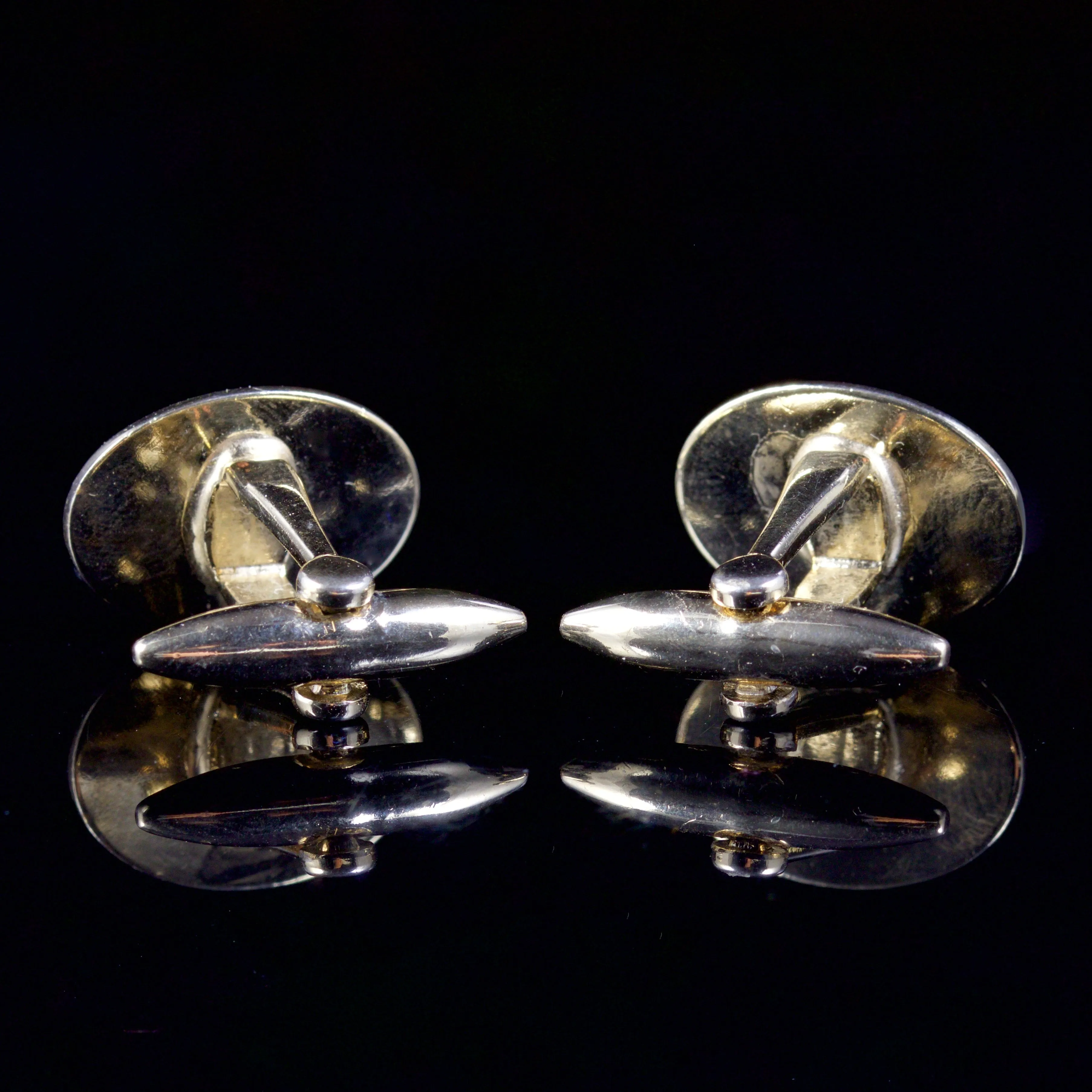 Antique Art Deco Cufflinks Gold Circa 1920