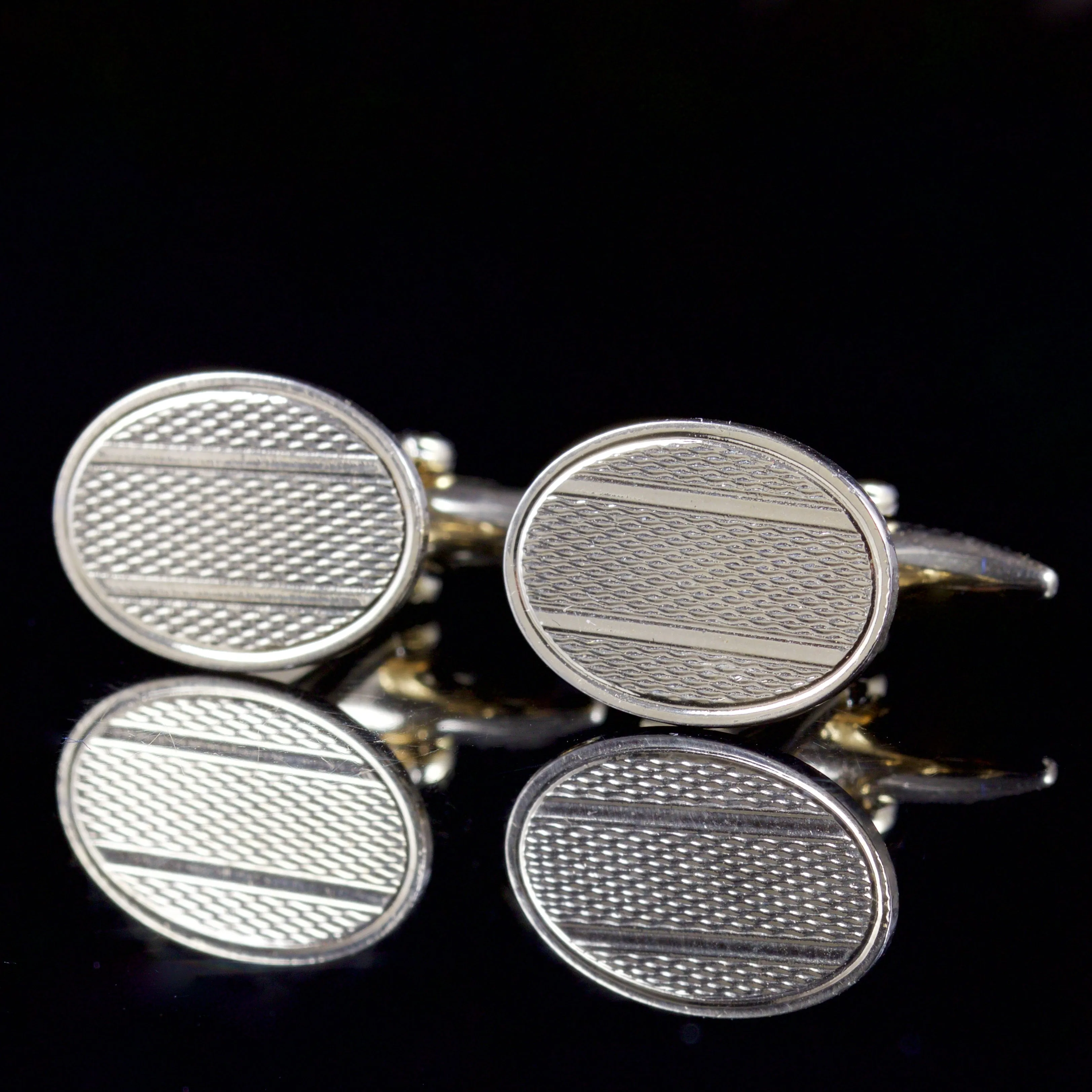 Antique Art Deco Cufflinks Gold Circa 1920