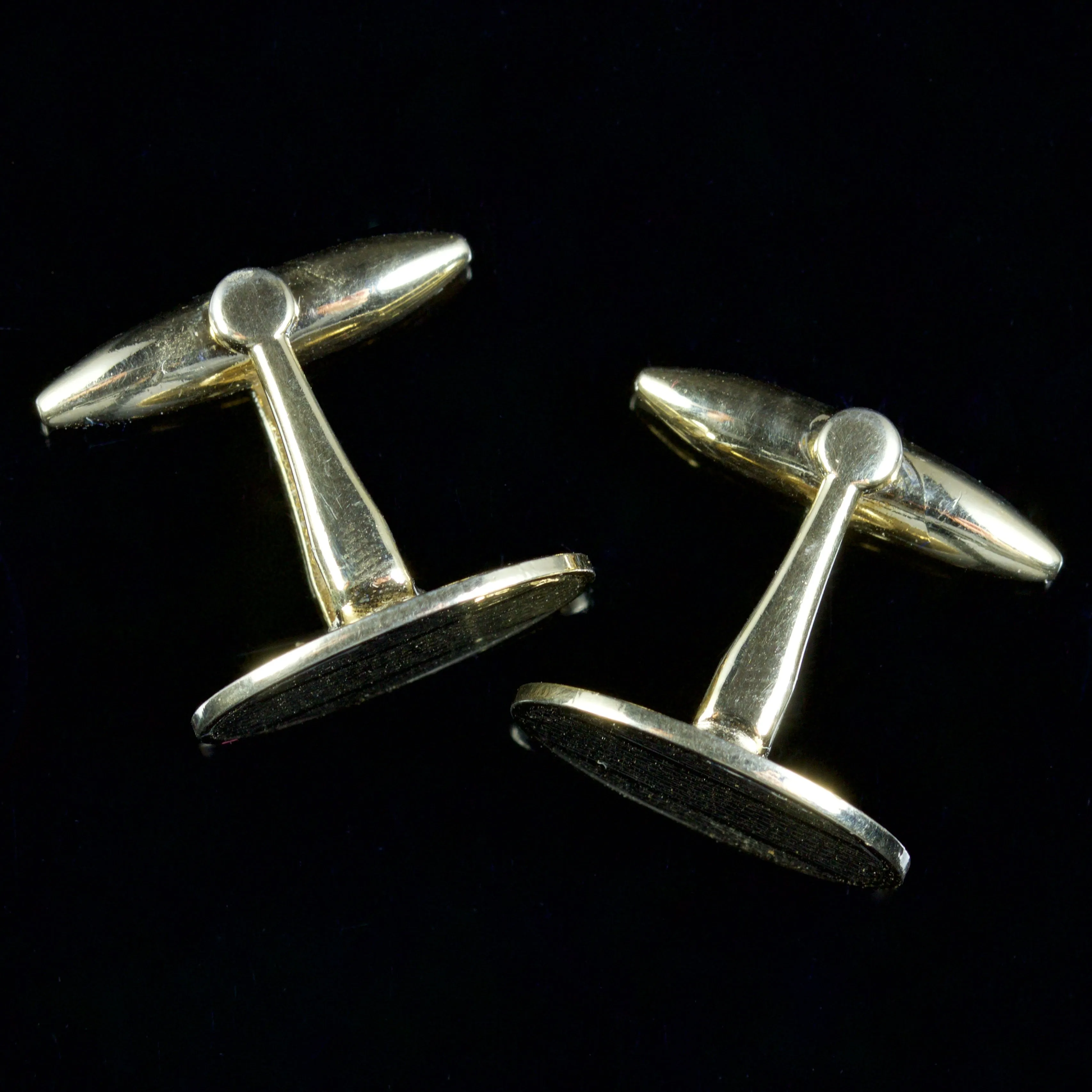 Antique Art Deco Cufflinks Gold Circa 1920