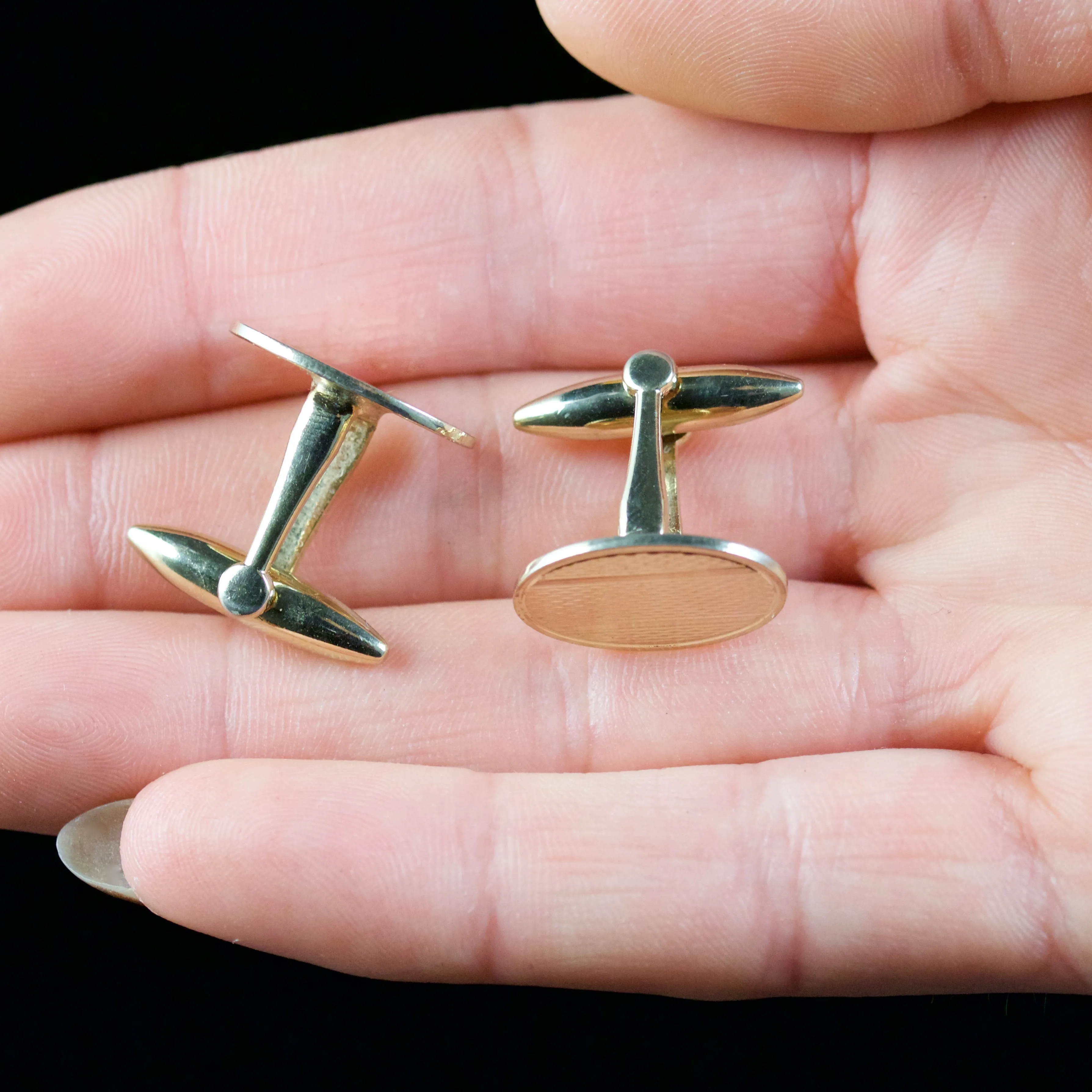 Antique Art Deco Cufflinks Gold Circa 1920