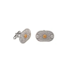 Arda Sterling Silver Cufflinks with 9ct Rare Irish Gold