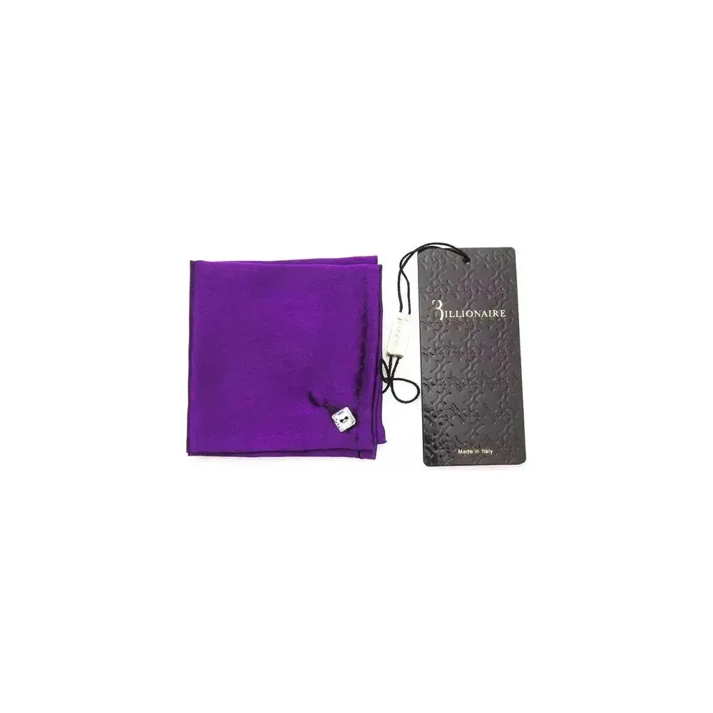 Billionaire Italian Couture Purple Sisal Men Pocket Square