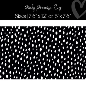 Black and White Spotty Rug | Black and White Classroom Rug | Pinky Promise | Schoolgirl Style