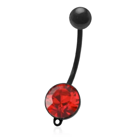 Black BioFlex DIY Add Your Charm Pregnancy Belly Rings