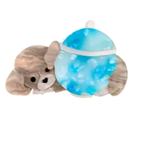 Blue Puppy dog sugar bowl - Brooch