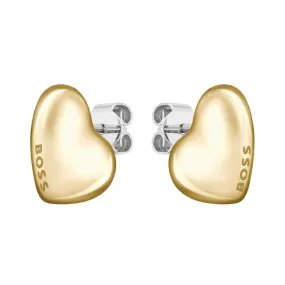 BOSS Stainless Steel Honey Heart Earrings