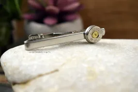 Bullet Tie Clip, 9mm, 38 Special, 40 Cal Nickel Bullet Tie Clip