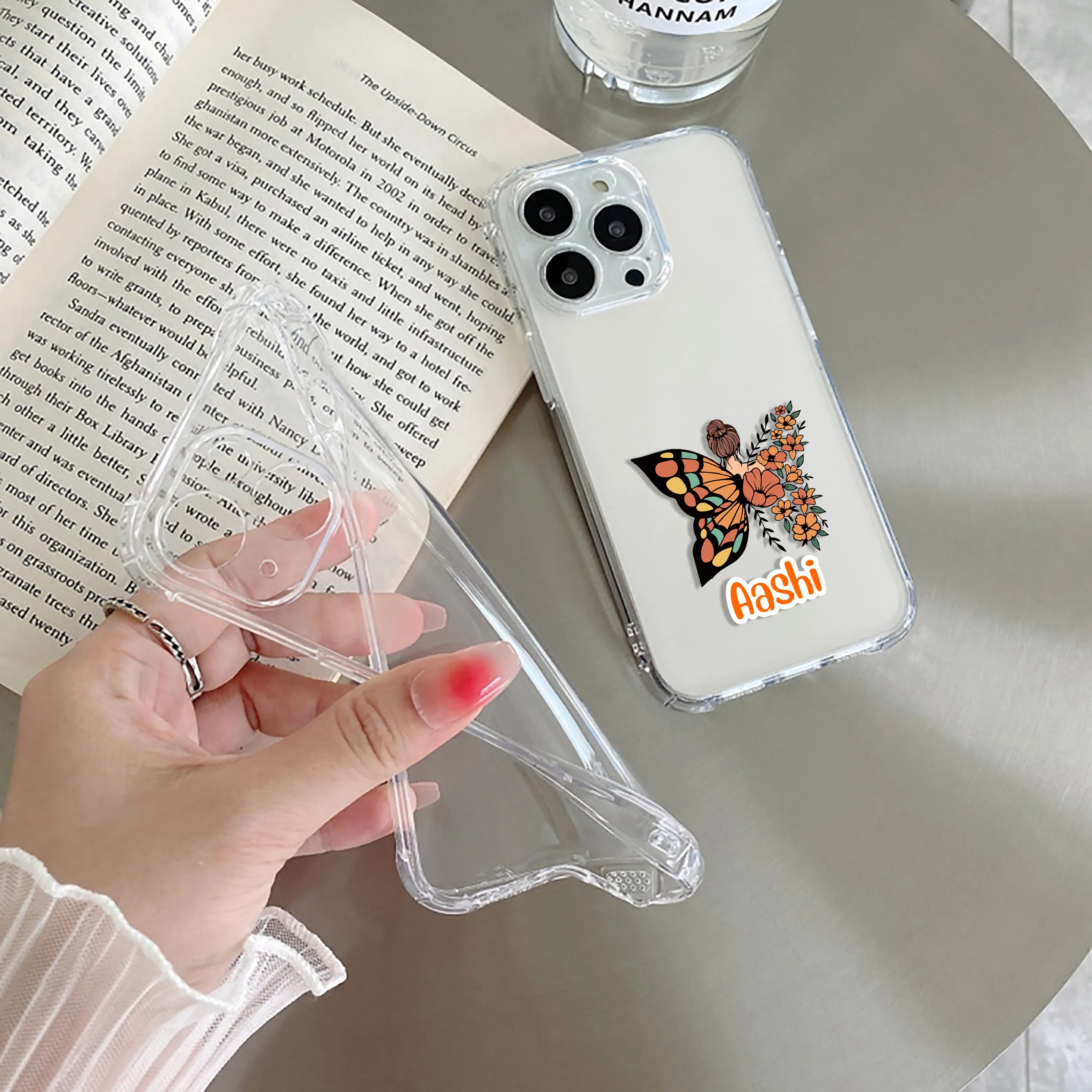 Butterfly  Customize Transparent Silicon Case For Oppo