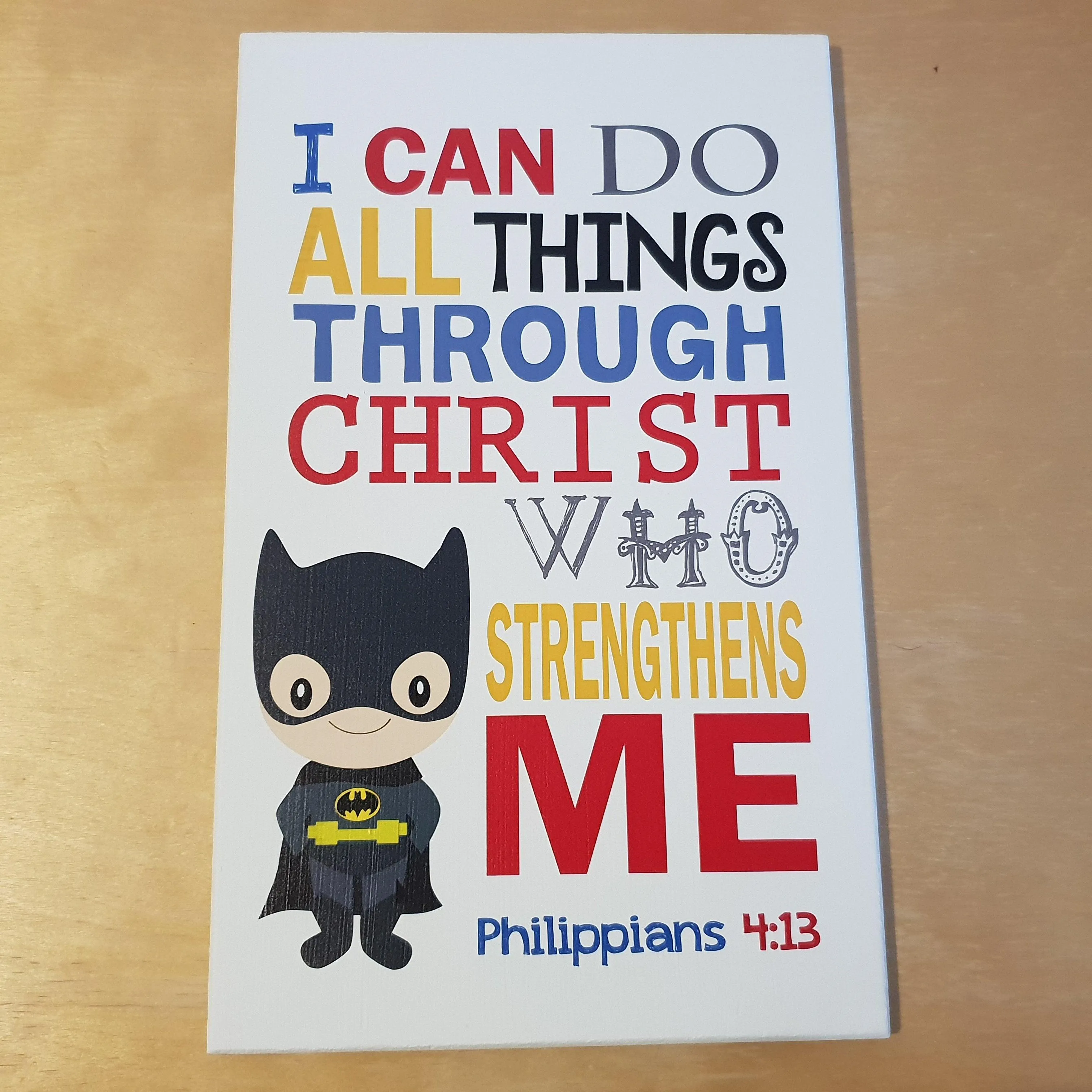 C&F Wooden Batman Quote Plaque