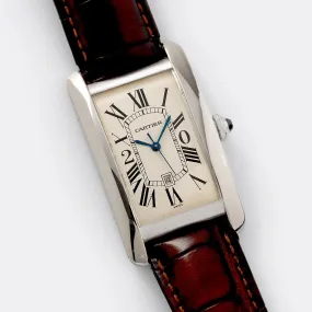 Cartier Tank Americaine White Gold Ref 1741 20 Year Award