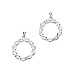 Celtic Sterling Silver Eternal Knot Drop Earrings, E166