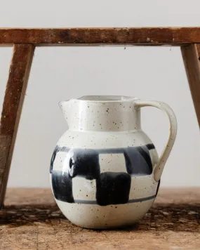 Checkmate Stoneware Pitcher I