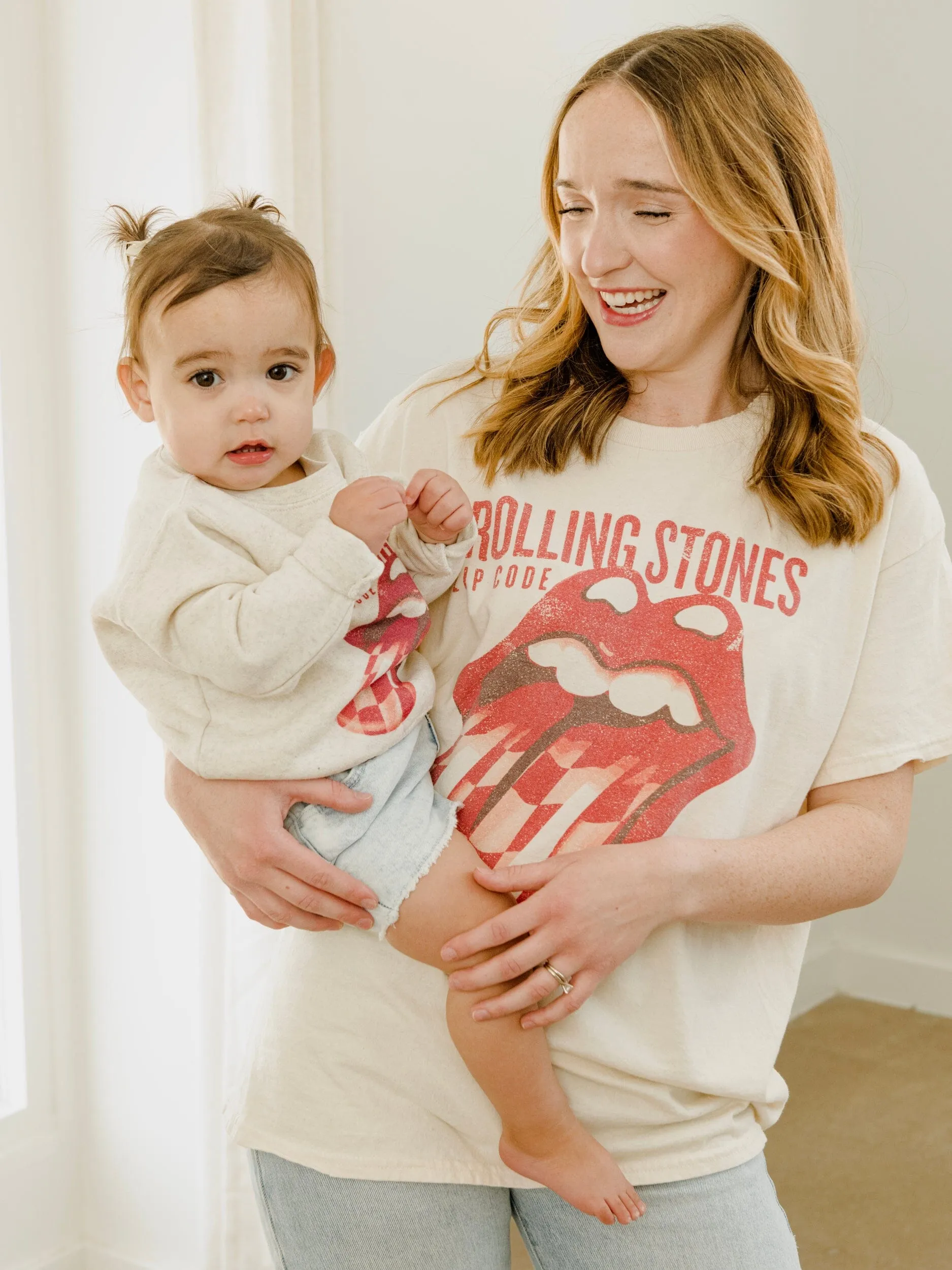 Children's Rolling Stones Zip Code Sand Sweatshirt