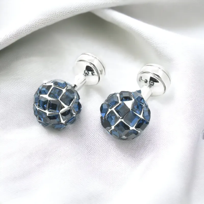 Chokore Crystal Ball Cufflinks (Blue)