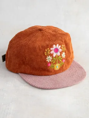 Corduroy Snapback - Folk Floral