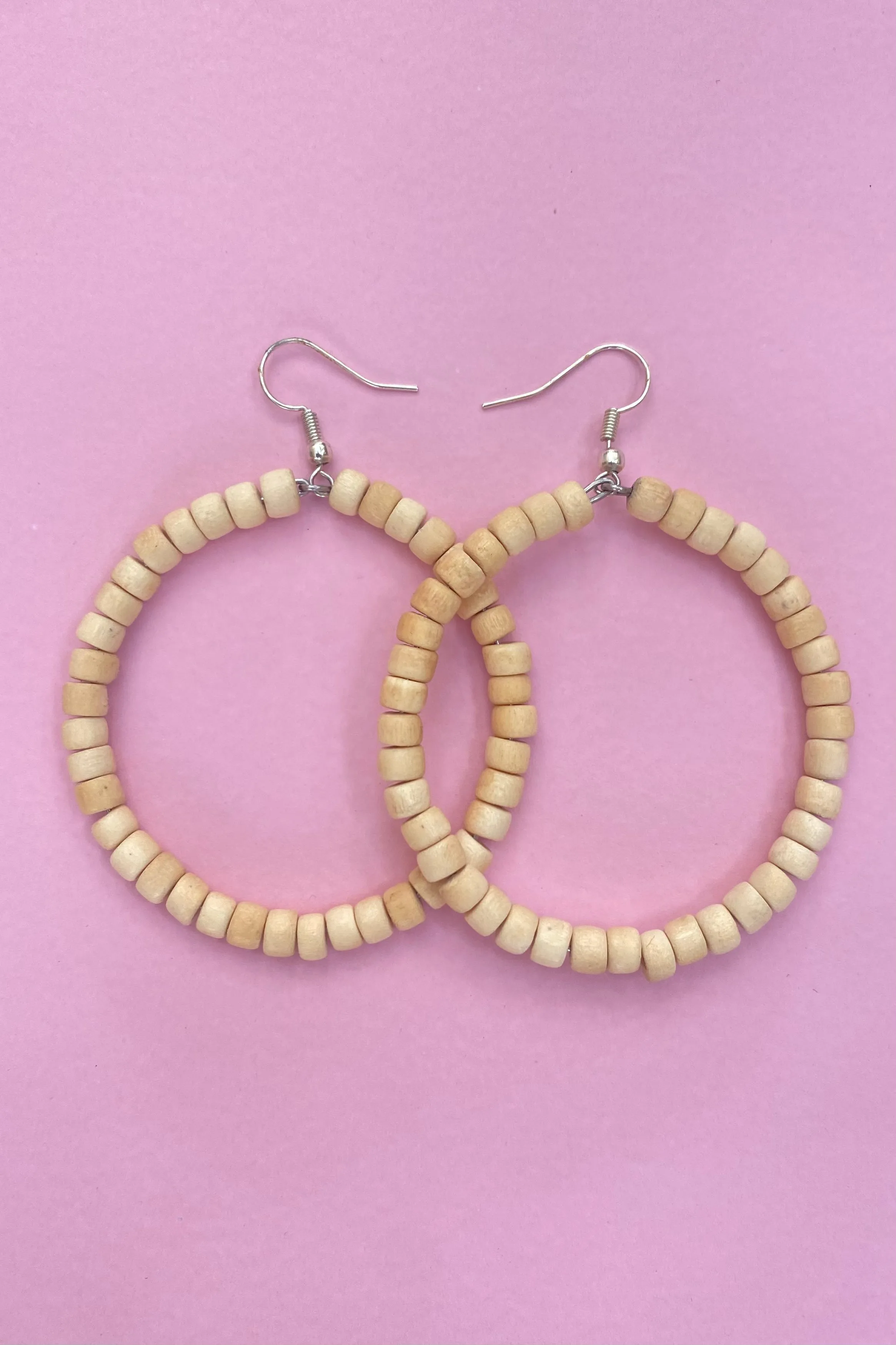 Cream Dream Oppy Hoop Earrings By Amanda Berry