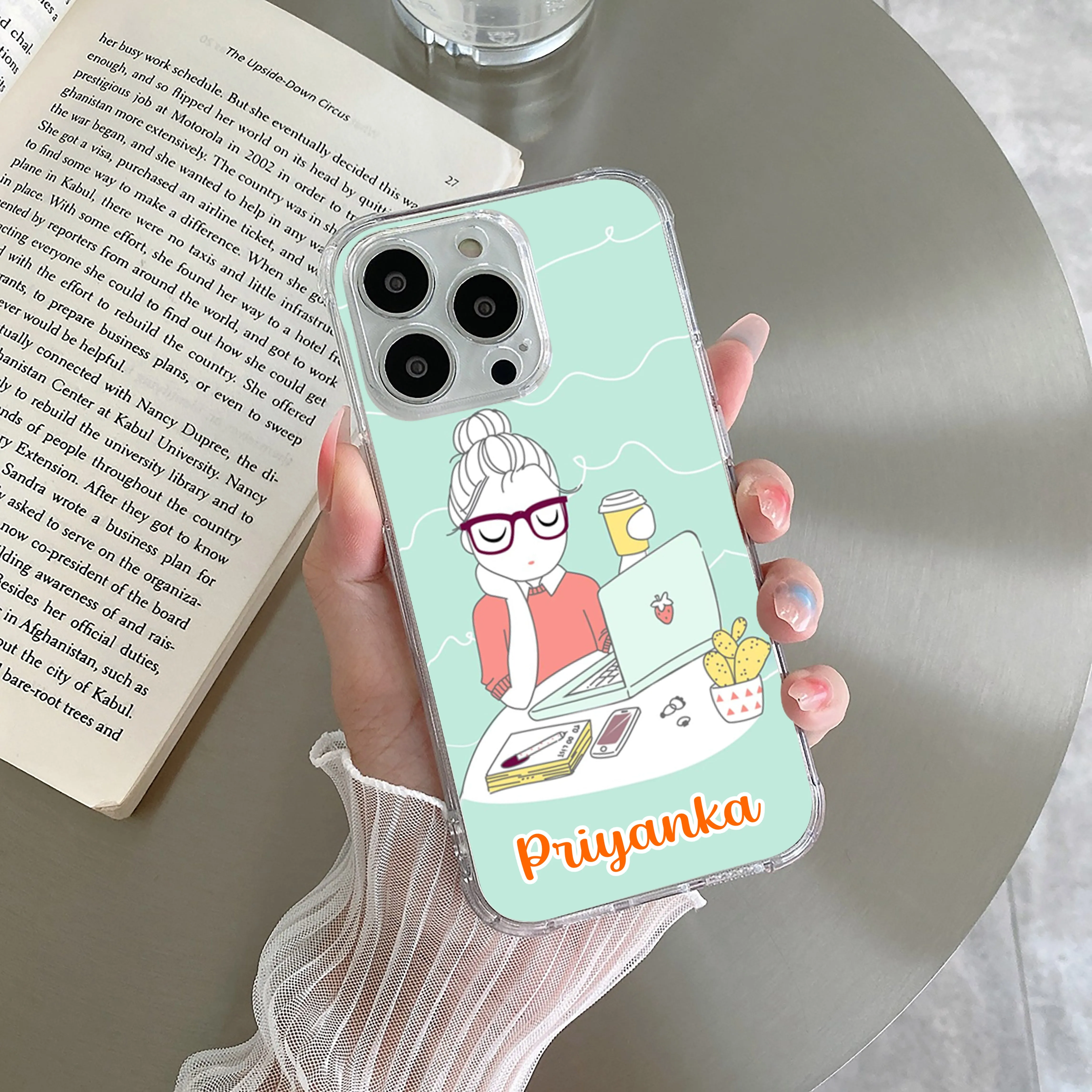 Creator Girl Customize Transparent Silicon Case For iPhone