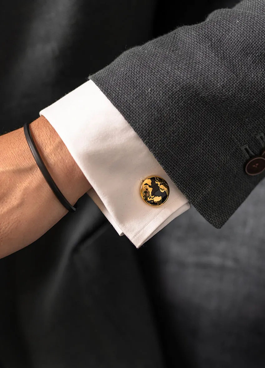 Cufflinks | The World | Gold