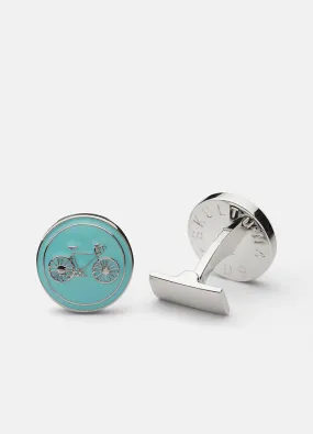 Cufflinks | Themocracy Biker | Light Blue