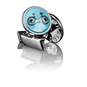 Cufflinks | Themocracy Biker | Light Blue