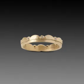 Diamond Side Scalloped Band