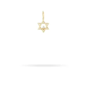 Diamond Star of David Mini Bead Charm