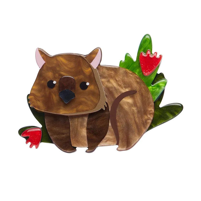 Erstwilder Australiana - Nibbles the Wombat Brooch