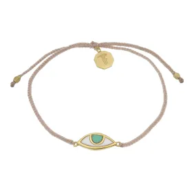 EYE PROTECTION BRACELET - PALE PINK - GOLD