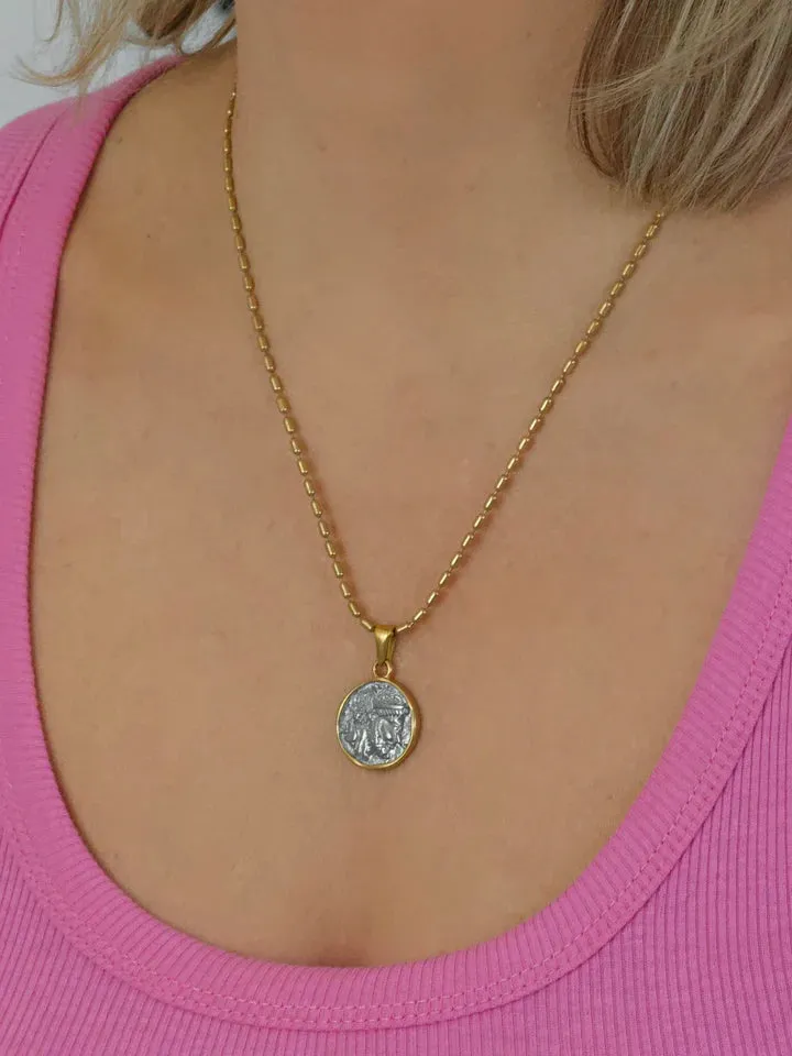 Farrah B In Charge Coin Necklace