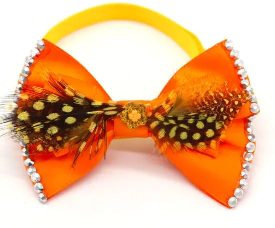 Feather & Rhinestone Bowties