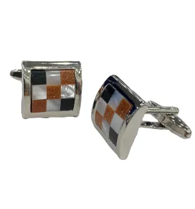 Fratello Cufflinks - Silver Tone Tic-Tac-Toe CL38