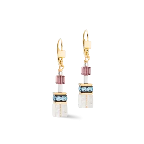 GeoCUBE® Iconic Precious Chain earrings gold-multicolour