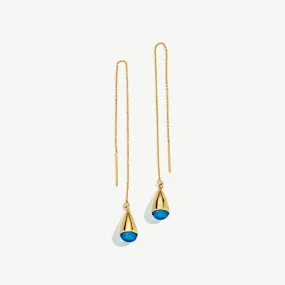 Glass Dash Chain Threader Earrings