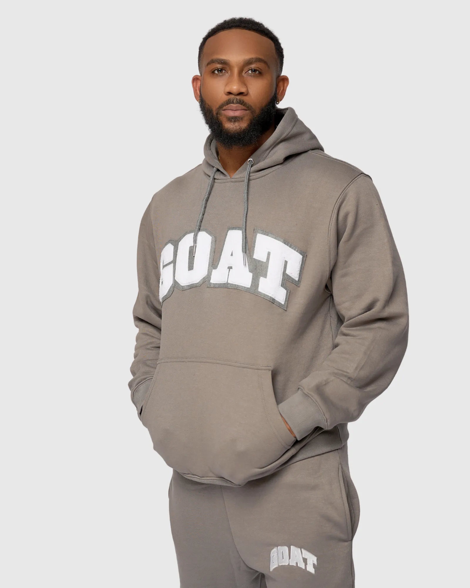 GOAT Arch Logo Chenille Sweatsuit in Cool Grey