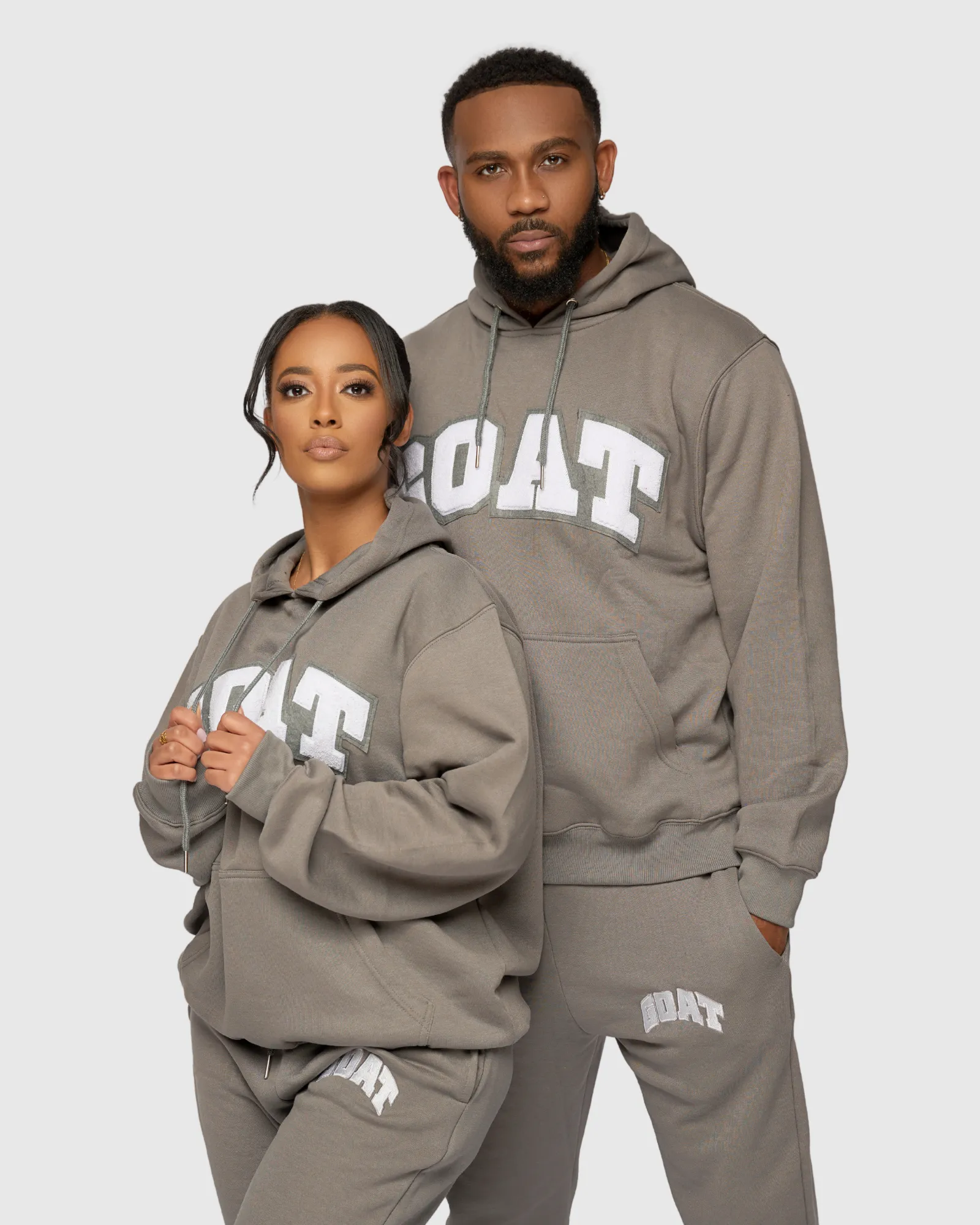 GOAT Arch Logo Chenille Sweatsuit in Cool Grey