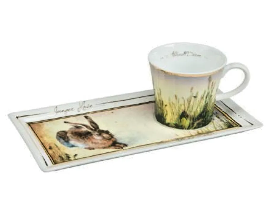 Goebel Tray & Mug Young Rabbit Design by Albrecht Duerer