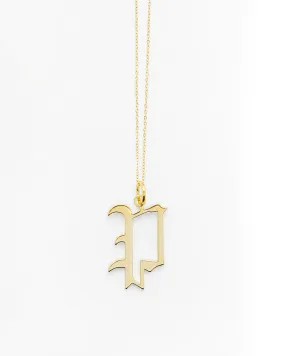 Gold Letter P Necklace