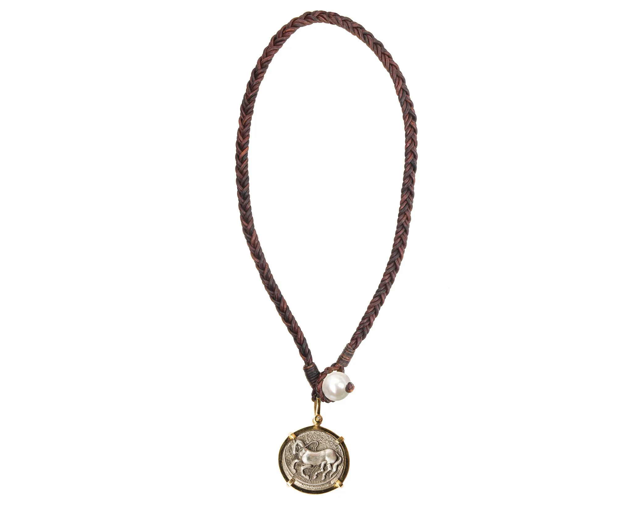 Gold Trojan Coin Necklace