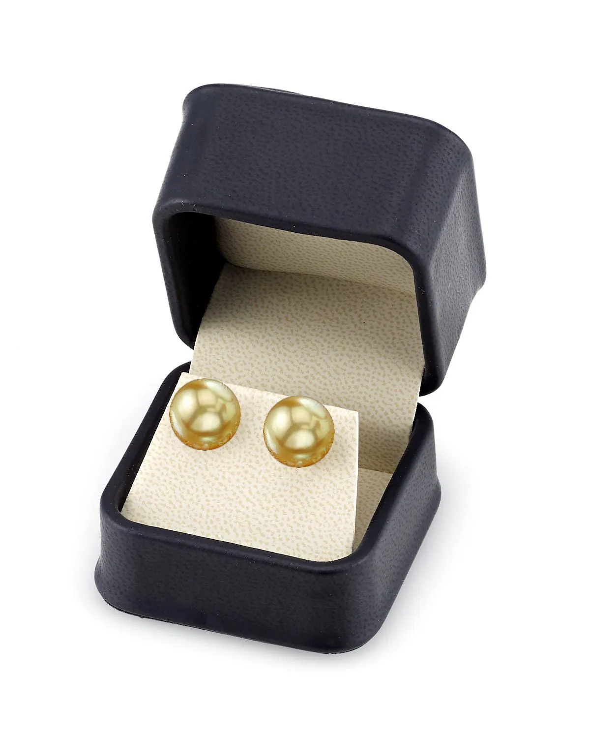 Golden South Sea Pearl Stud Earrings, 12.0-13.0mm