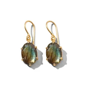 Helene Earring, Labradorite, Gold