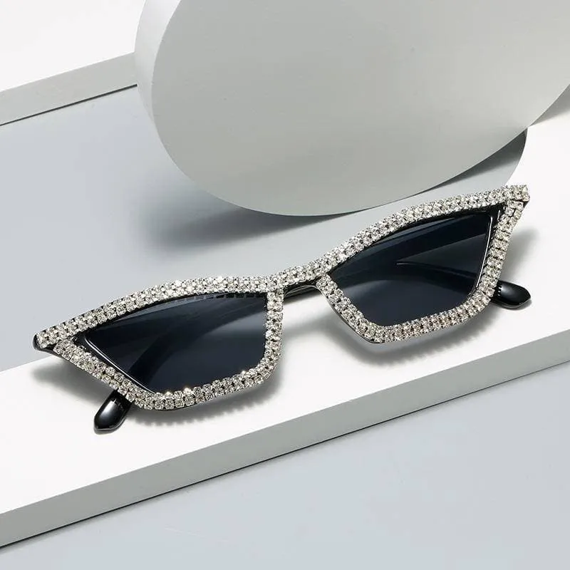 Hip-hop Style Rhinestone Glasses