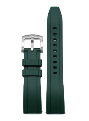 Hitori Forest Green Rubber Strap