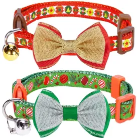 Holiday Fun Cat Collar, 2 Pack